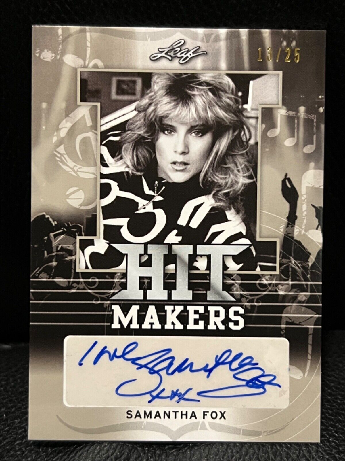 Samantha Fox trading card 2016 Leaf Hit Makers authentic autograph #13/25