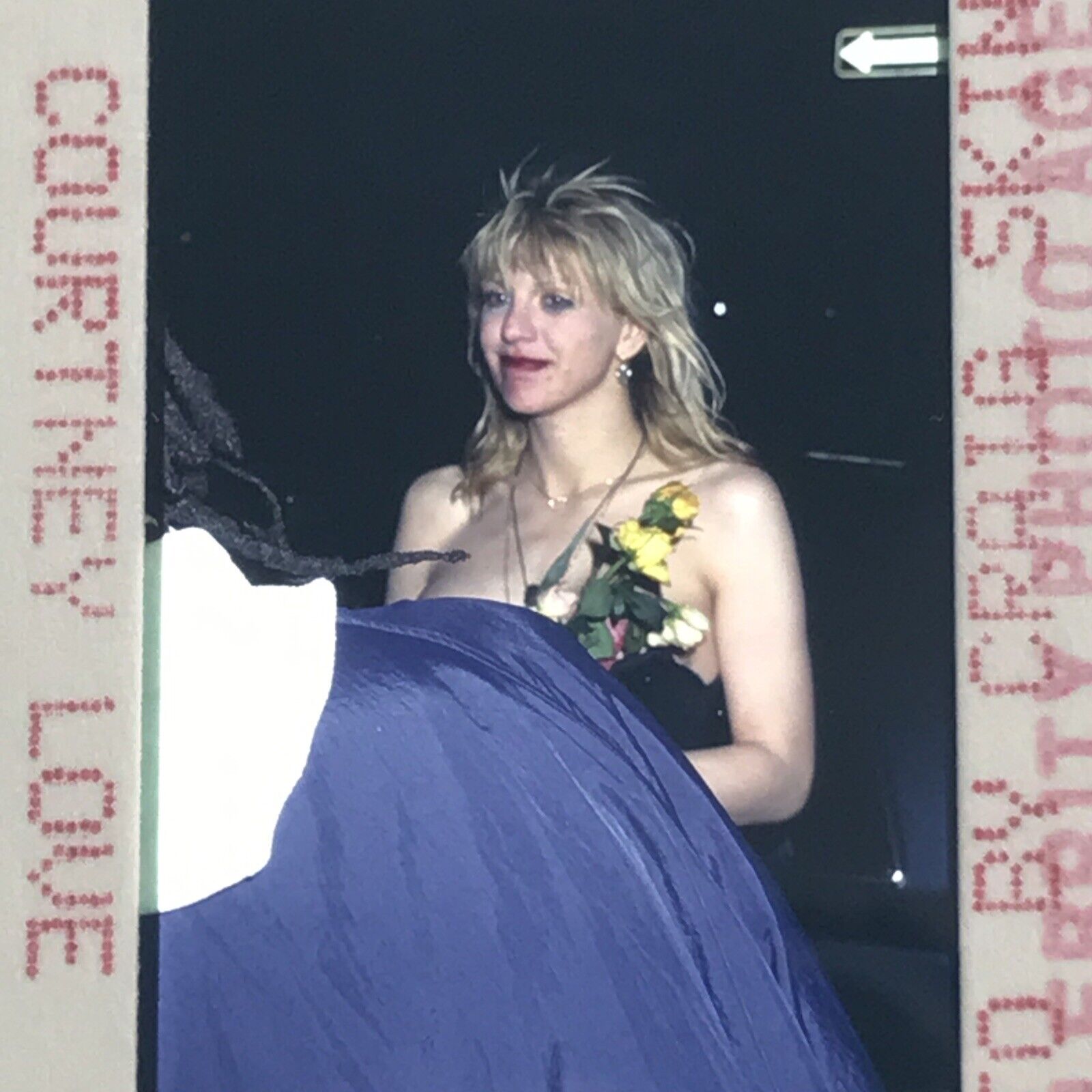 1995 Courtney Love Lifebeat Party Photo Transparency Slide Nirvana Kurt Cobain