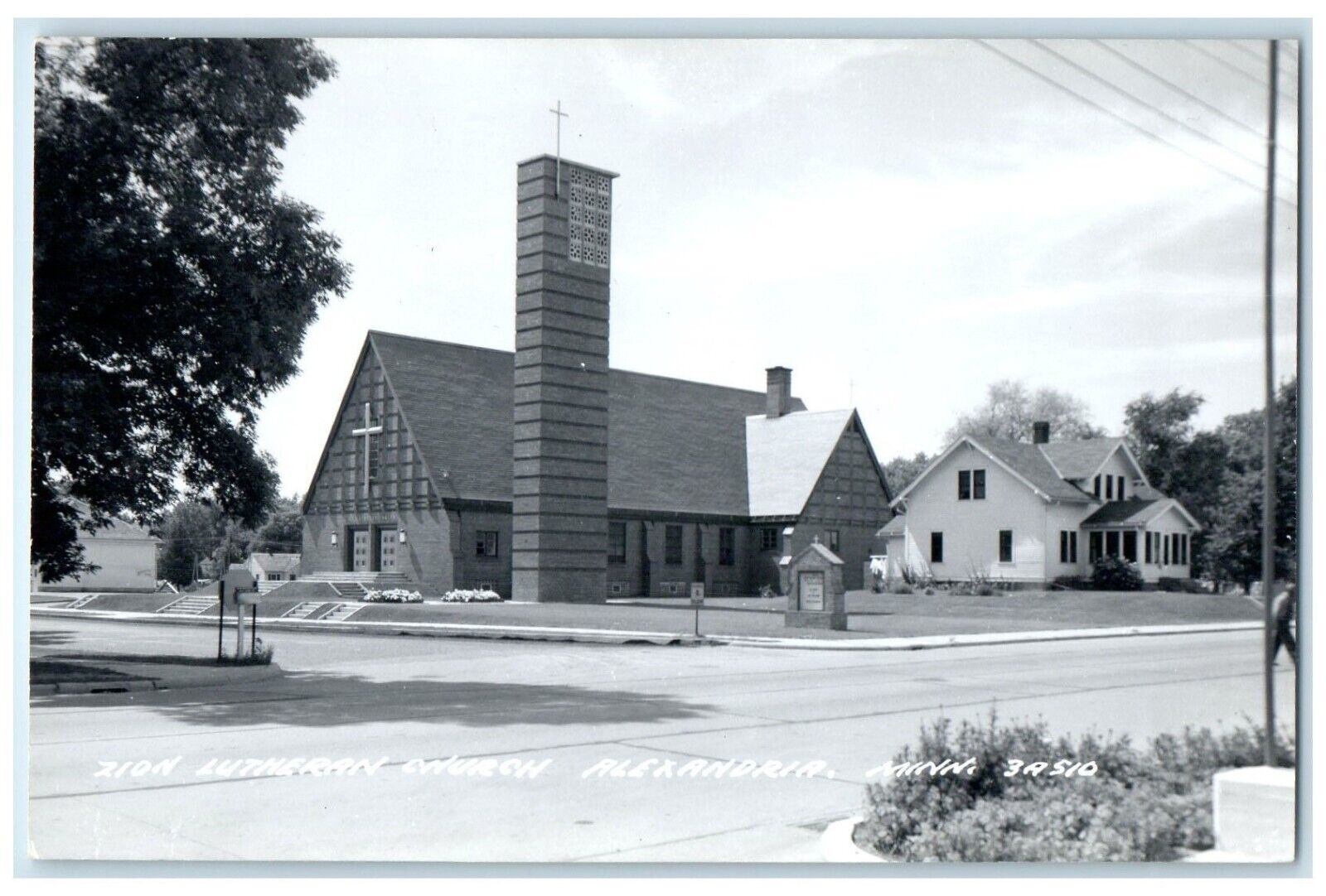 c1950's Zion Lutheran Church Alexandria Minnesota MN RPPC Photo Vintage Postcard