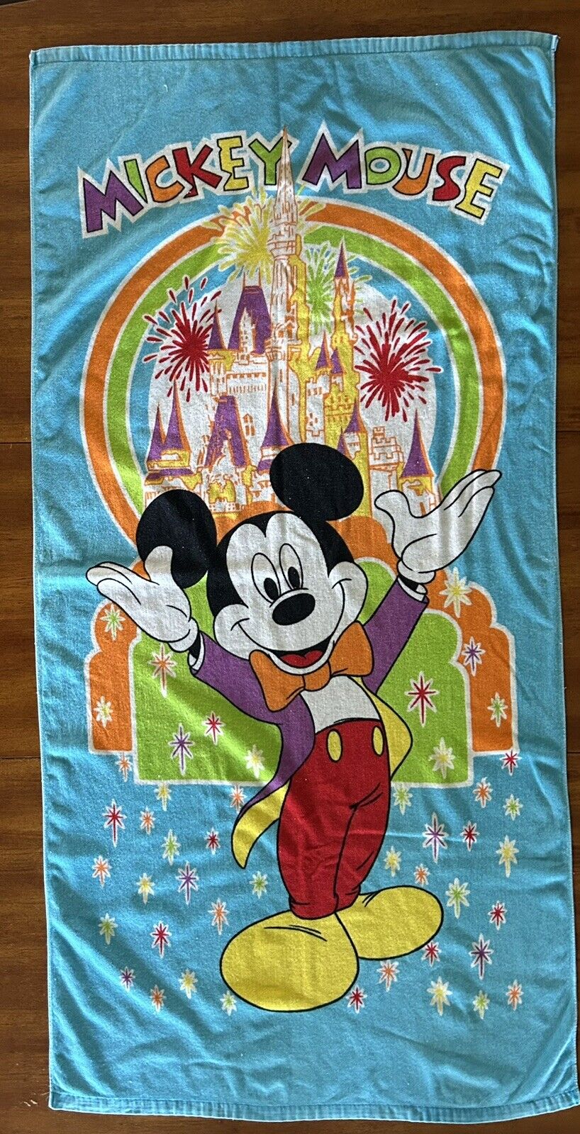 Vintage Disney Beach Towel Mickey Mouse 29” X 61”