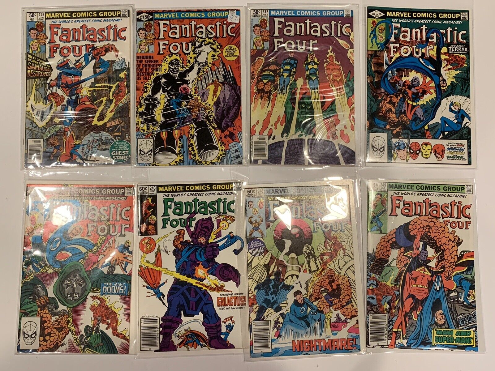Fantastic Four 8 issue lot 226 229 232 242 243 246 248 249