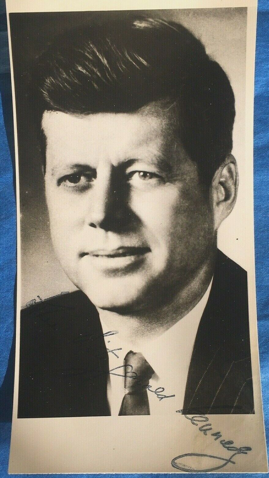 John Fitzgerald Kennedy Signed Photo 2.5x5 JFK Black and White No COA