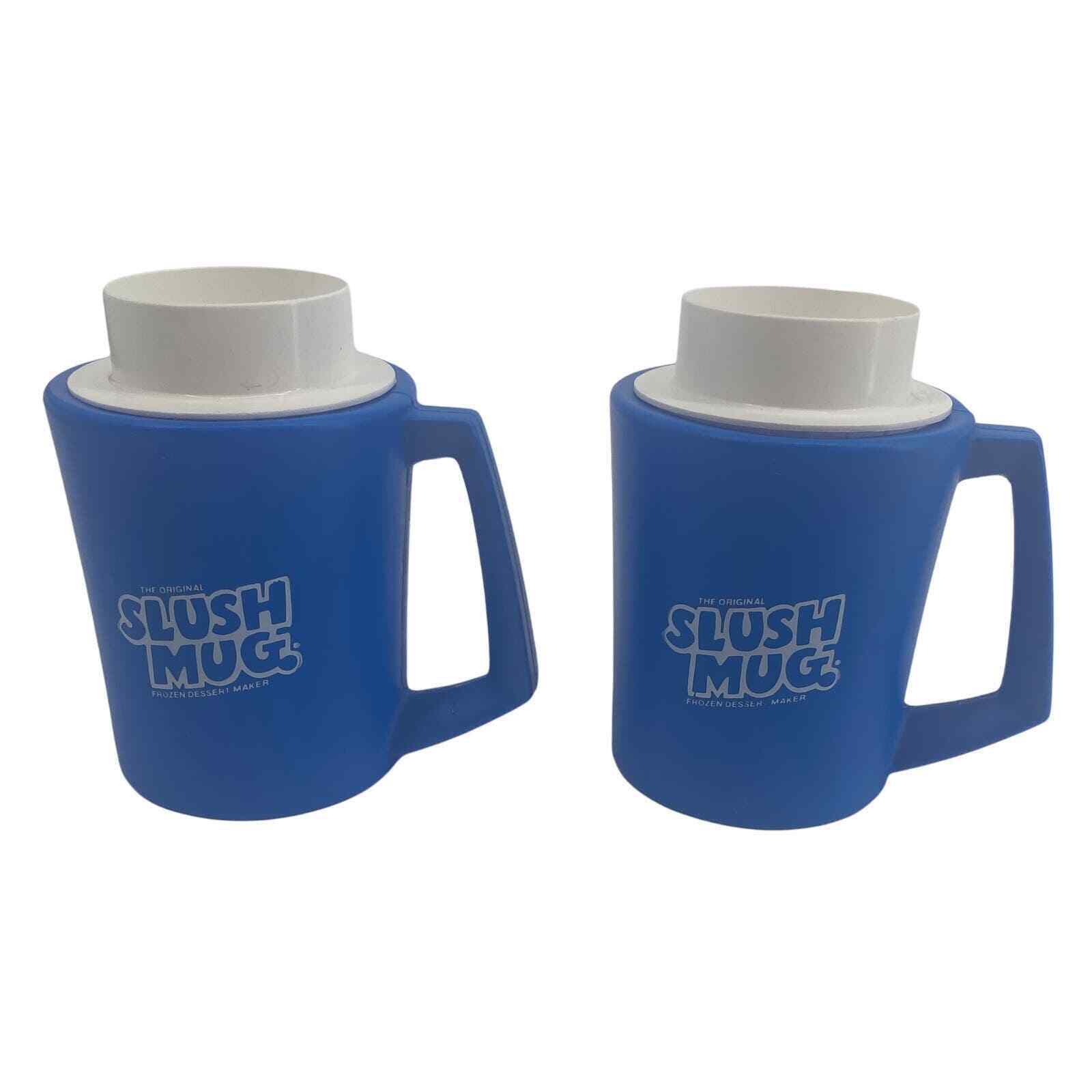 Set 2 Original Slush Mug VTG Blue Frozen Treat Maker Slushy Maker
