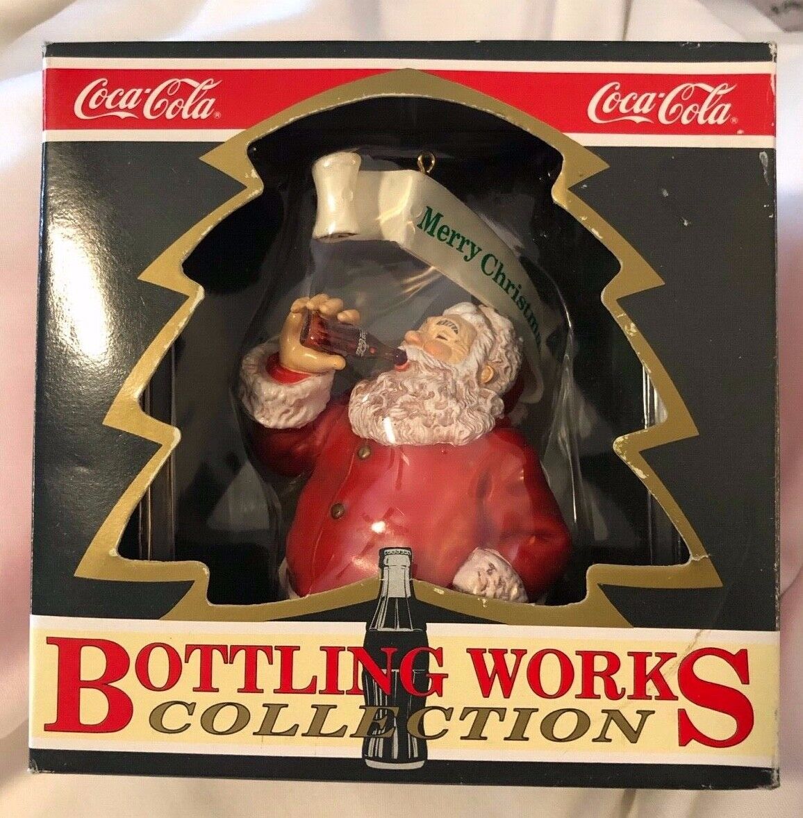 NEW in Box 1994 Coca Cola Bottling Santa Merry Christmas Ornament Happy New Year