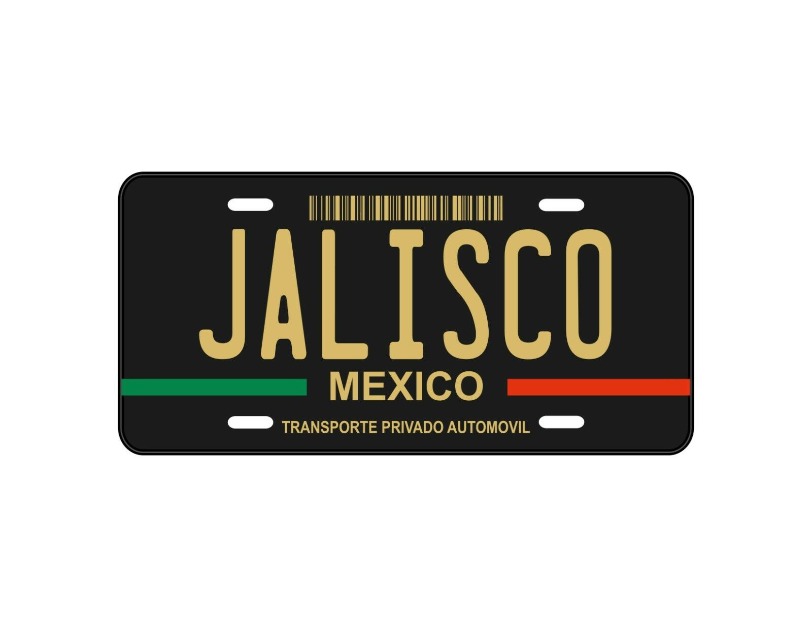 PLACA NEGRA DECORATIVA CARRO JALISCO / Car Plate Personalized JALISCO Black