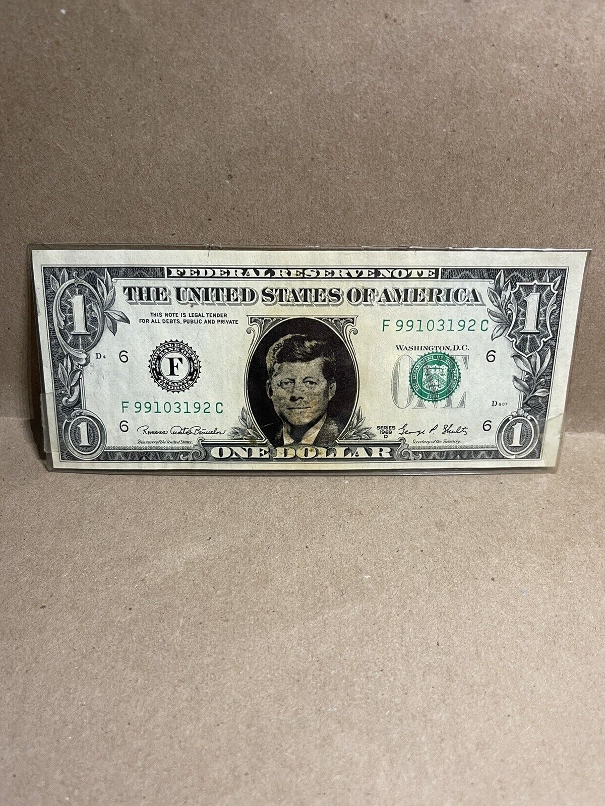 John F Kennedy $1 Bill 