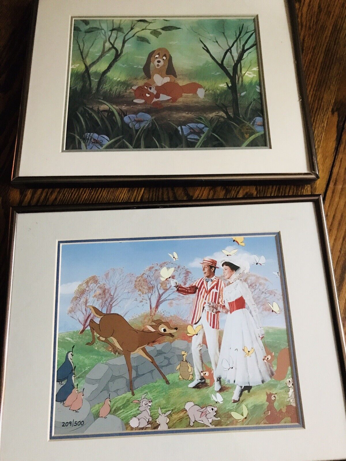 Mary Poppins & Fox and the Hound Disney Commemorative Lithographs