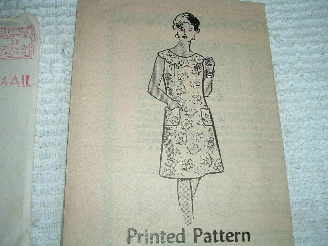 Vtg 1970\'s Mail Order Patio Dress Pockets #4602 Sew Pattern Size 36 OOP UC #CPB