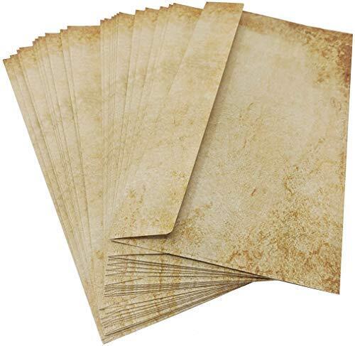 30 x Vintage and Antique Looking Envelopes Made from Recycled Paper (30)