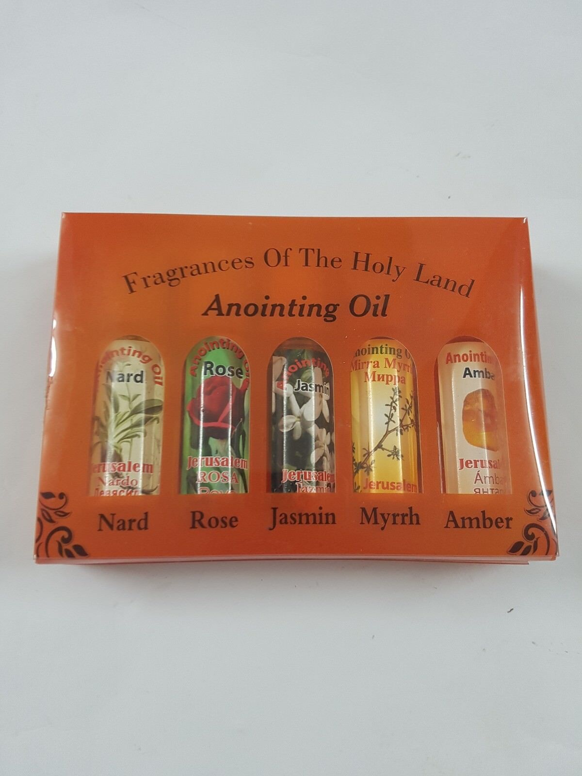 Lot Of 5 Mix Fragrances Of The Holy Land Anointing Oil in Roll On Bottels 10ml 