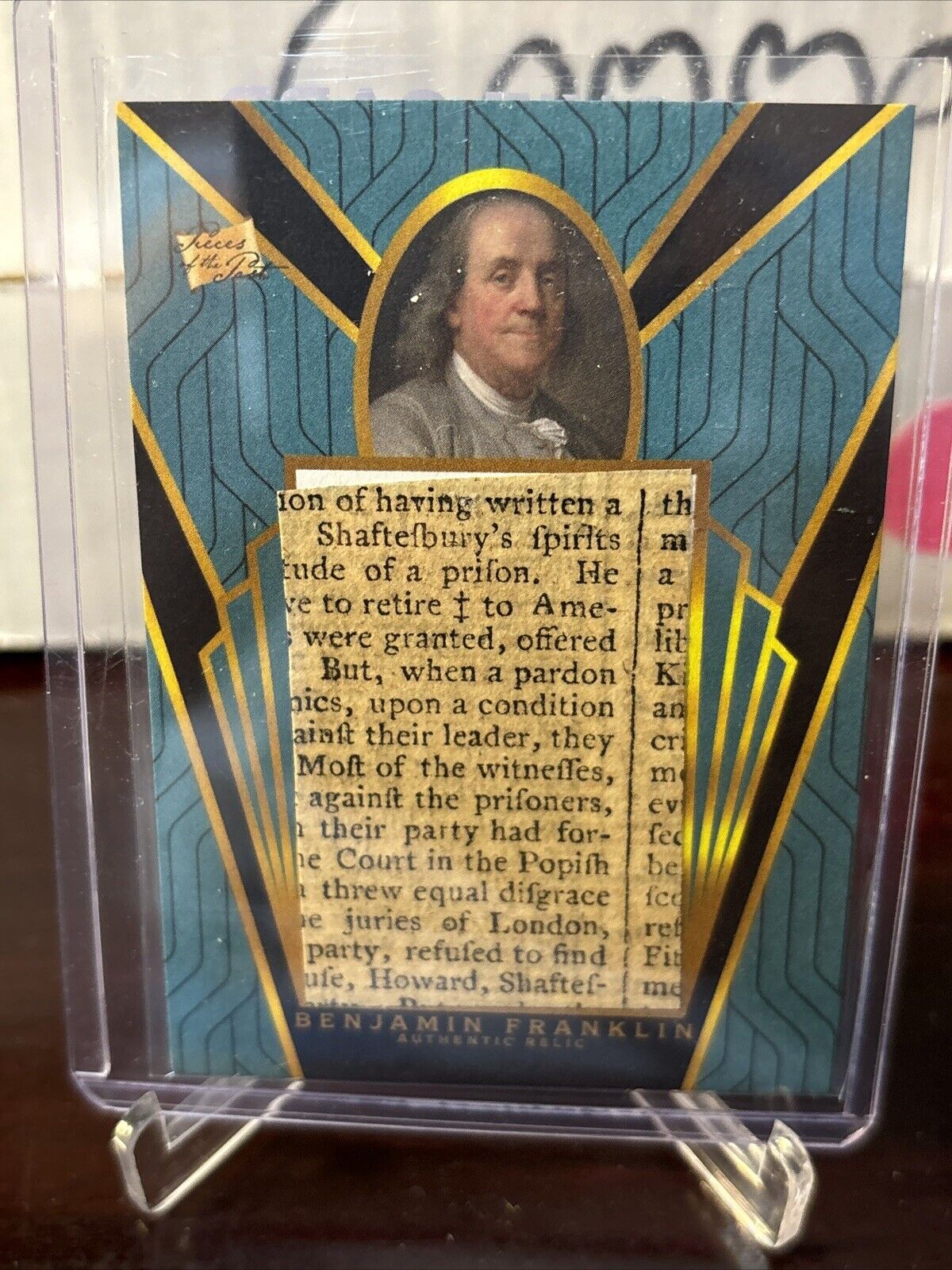 BENJAMIN FRANKLIN 2023 Pieces Of The Past One Time Ed. JUMBO RELIC Newspaper B