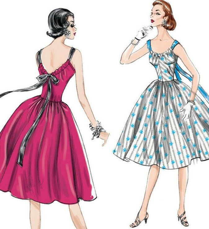 V1696 VTG 1950's Sewing Pattern Misses' VOGUE EASY Dress Sizes 16-24 31664507536