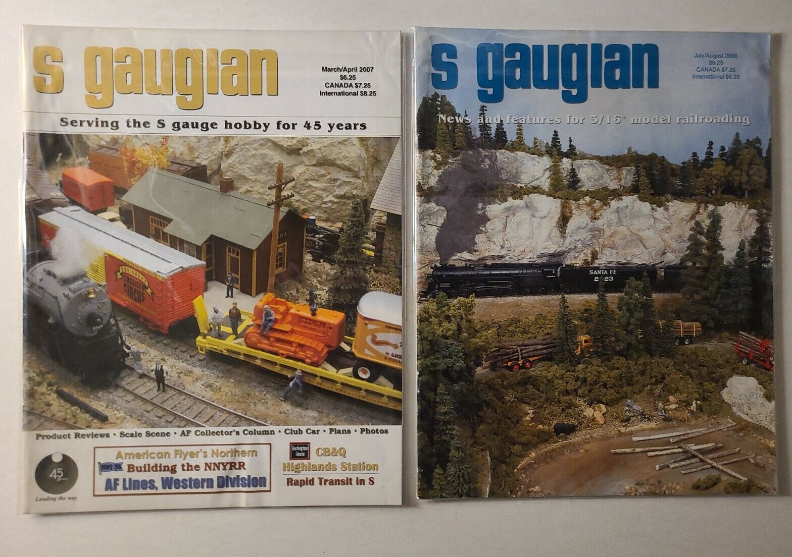 2 Issues of S Gaugian Magazine - July/August 2006 & March/April 2007