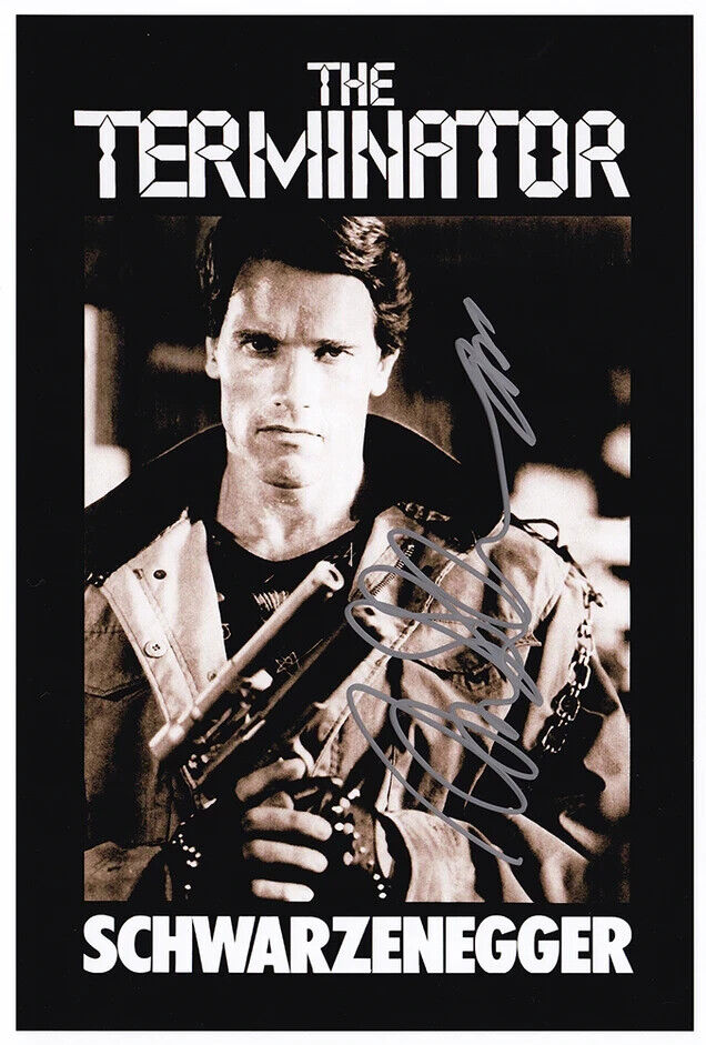 Arnold Schwarzenegger Signed Autograph The Terminator 5x8 Card COA