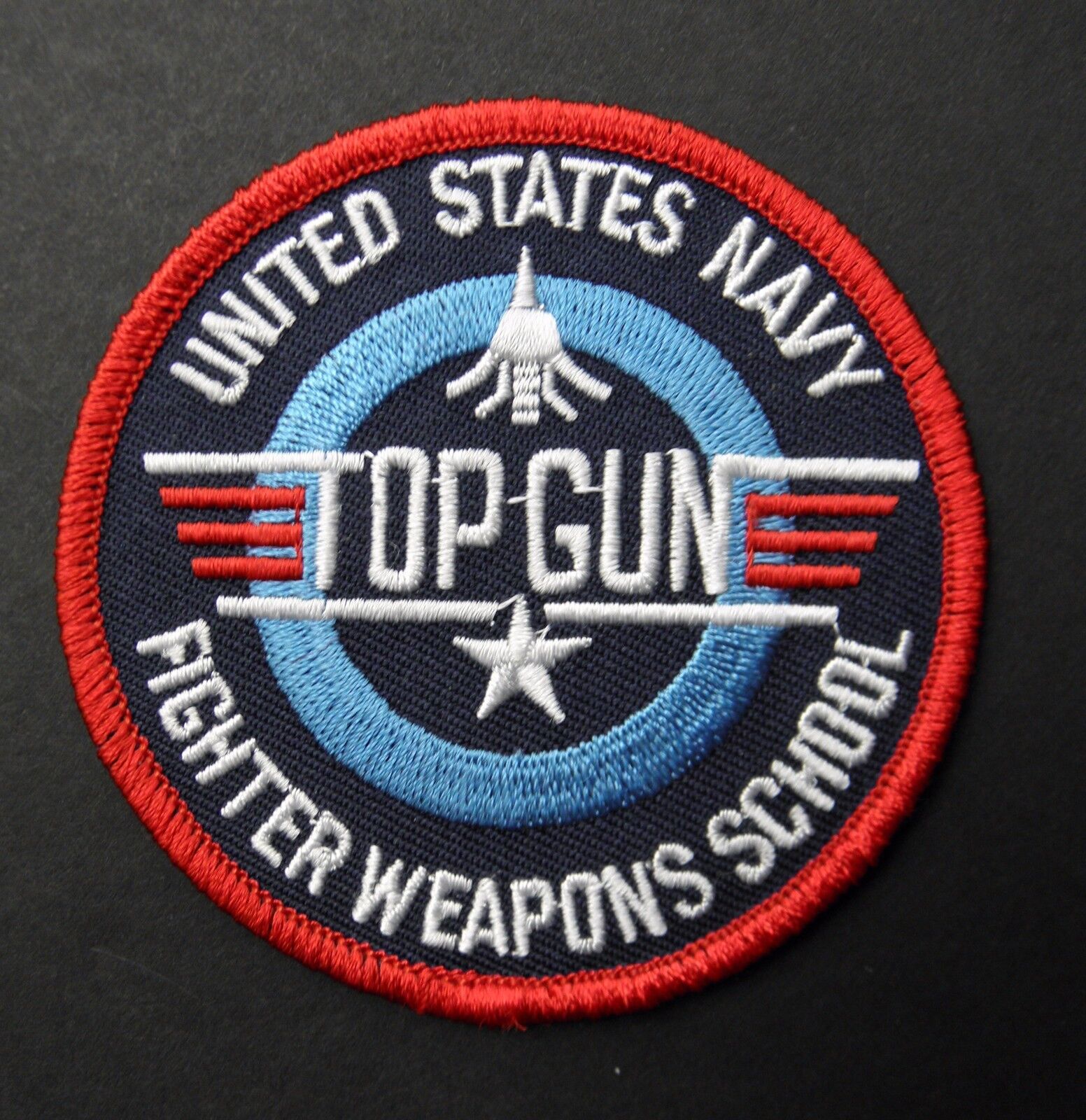 TOP GUN US NAVY WEAPONS SCHOOL EMBROIDERED PATCH 3.1 inches TOM CRUISE MAVERICK