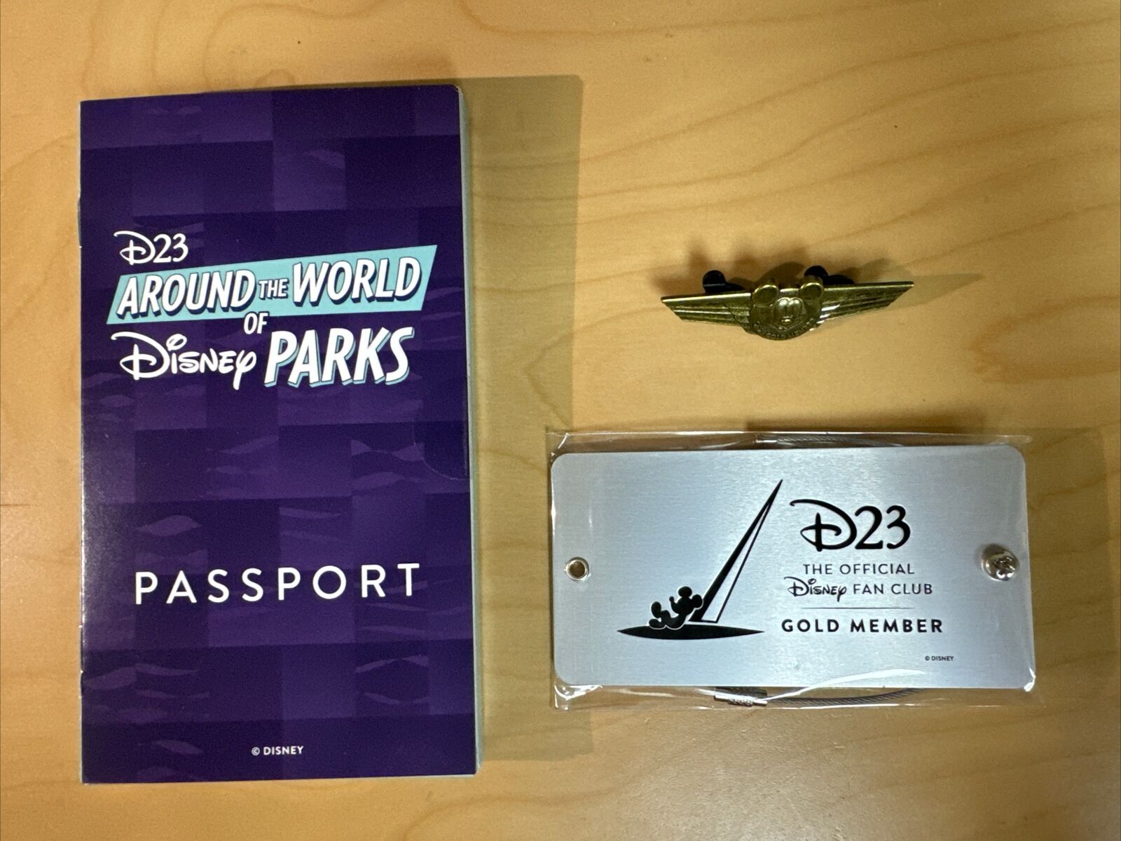 Disney D23 2022 Gold Member Parks Around The World Passport Luggage Tag Fan Club
