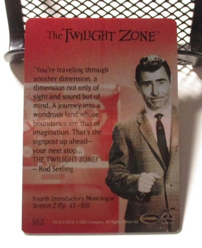 THE TWILIGHT ZONE ROD SERLING EDITION M2 OPENING MONOLOGUES METAL CASE TOPPER