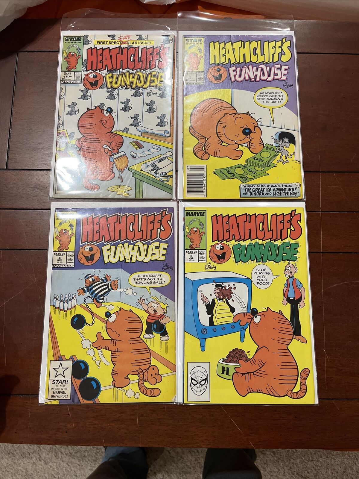 Heathcliff`s Funhouse #1 2 4 8 Marvel / Star Comics 1987 lot