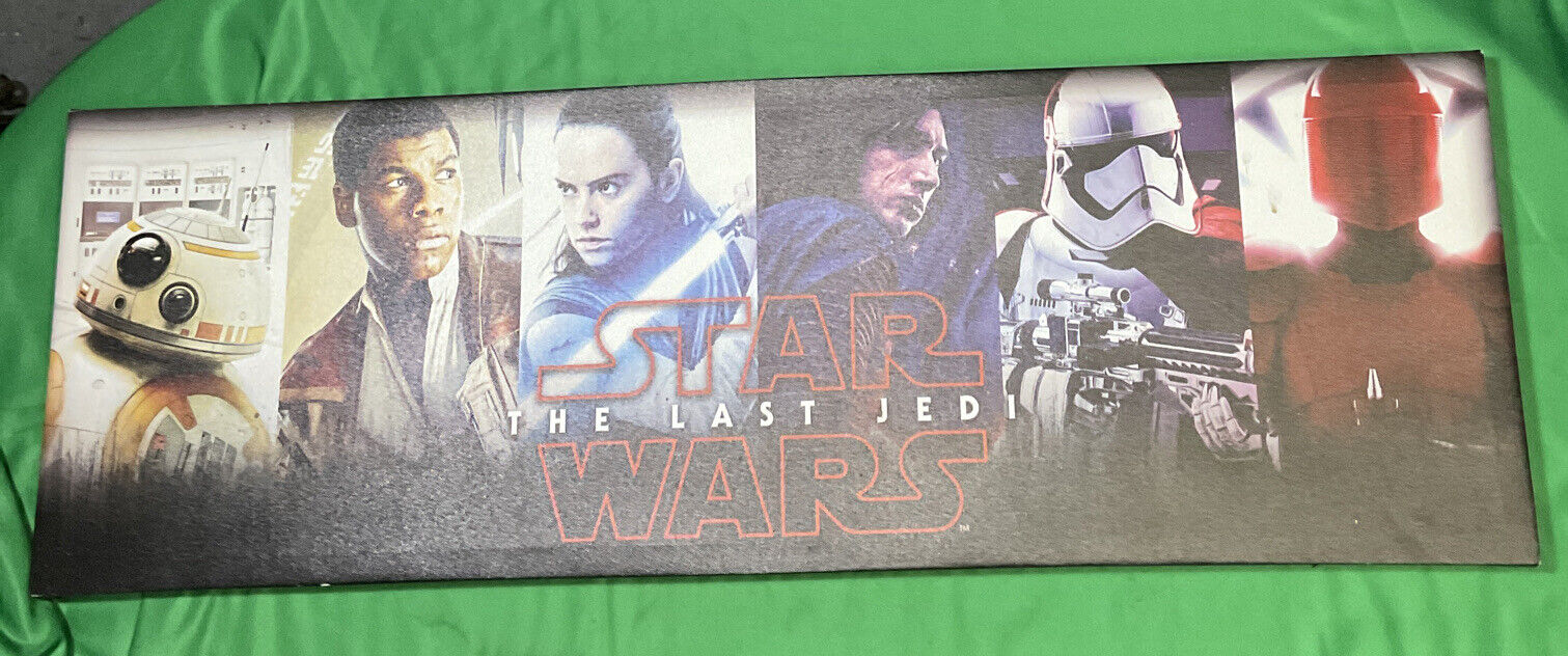 Star Wars The Last Jedi Framed Canvas 12” X 36”