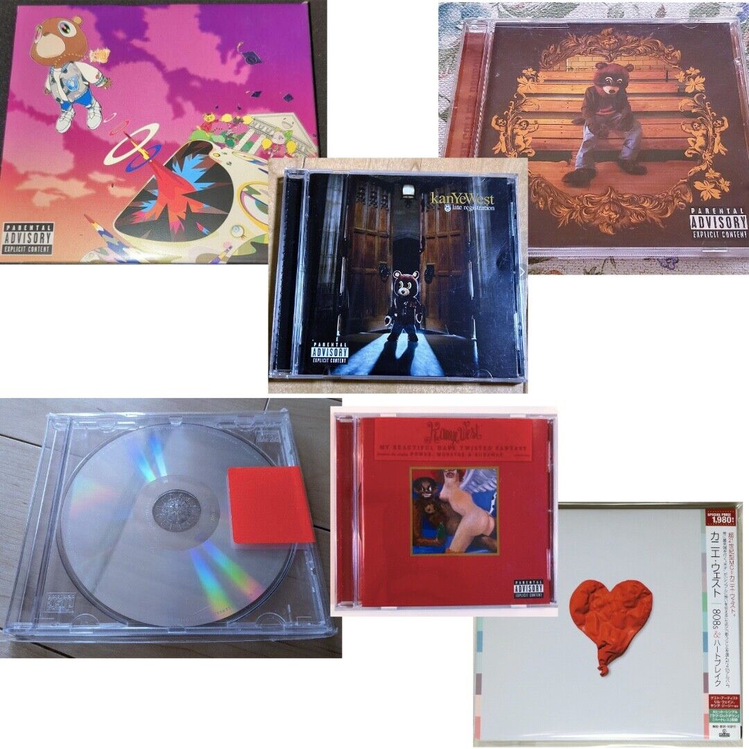 Kanye West CD GRADUATION 808s & HEARTBREAK My Beautiful Dark Twisted 6 CDs