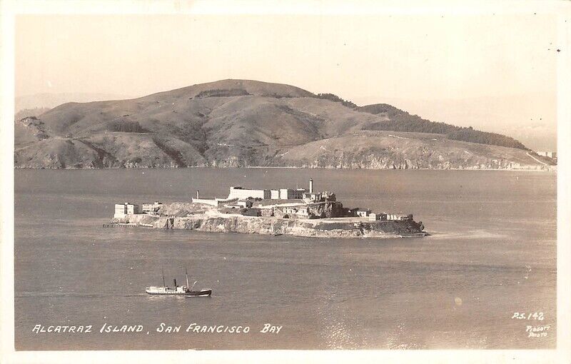 Alcatraz Island San Francisco Bay Ca PS142 Pisgot Real Photo Postcard