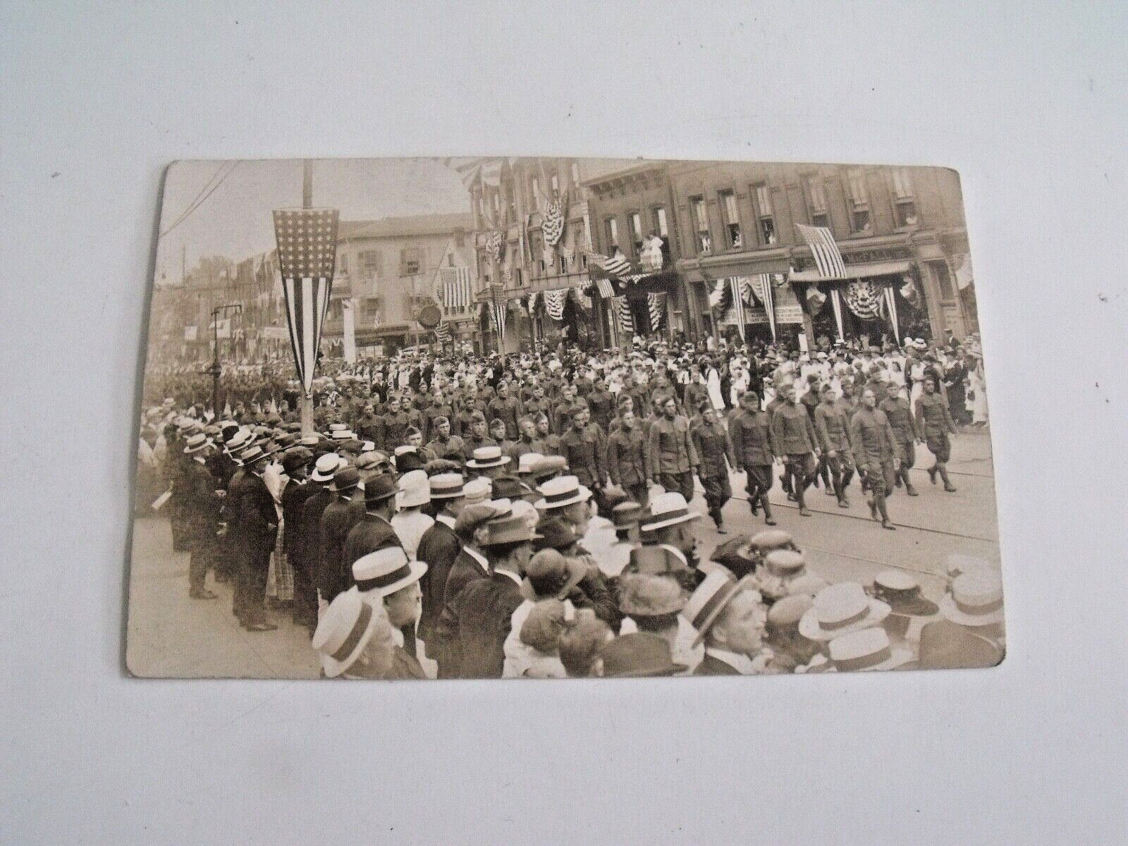 VTG RPPC WWI Army Parade in Dover, New Jersey