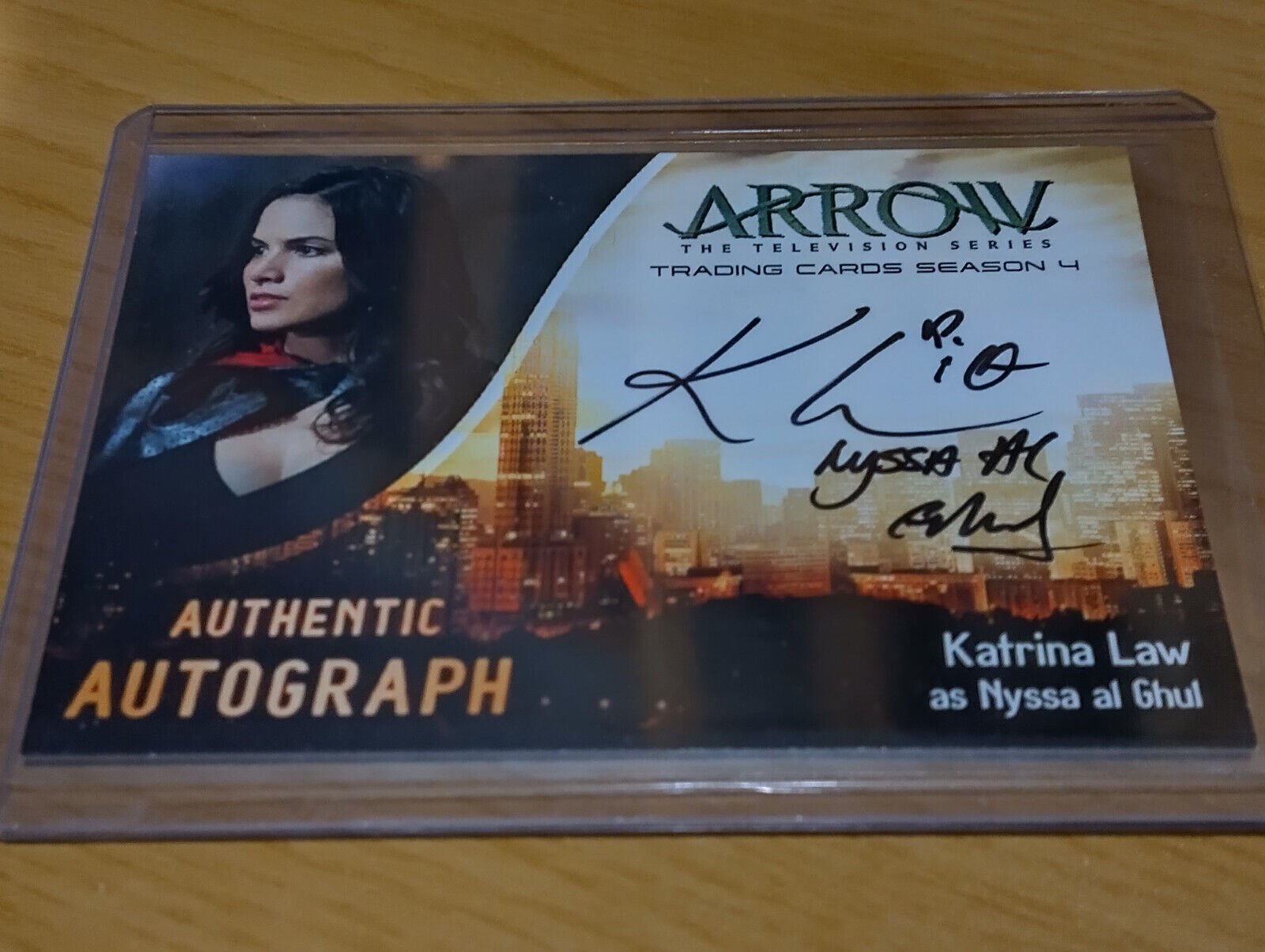 Arrow Season 4 Autograph Card - Katrina Law as Nyssa al Ghul