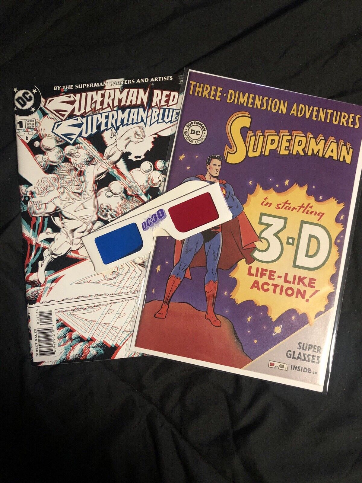 3-D Adventures Superman NN & Superman Red/ Blue 1998 W/Glasses NM/M