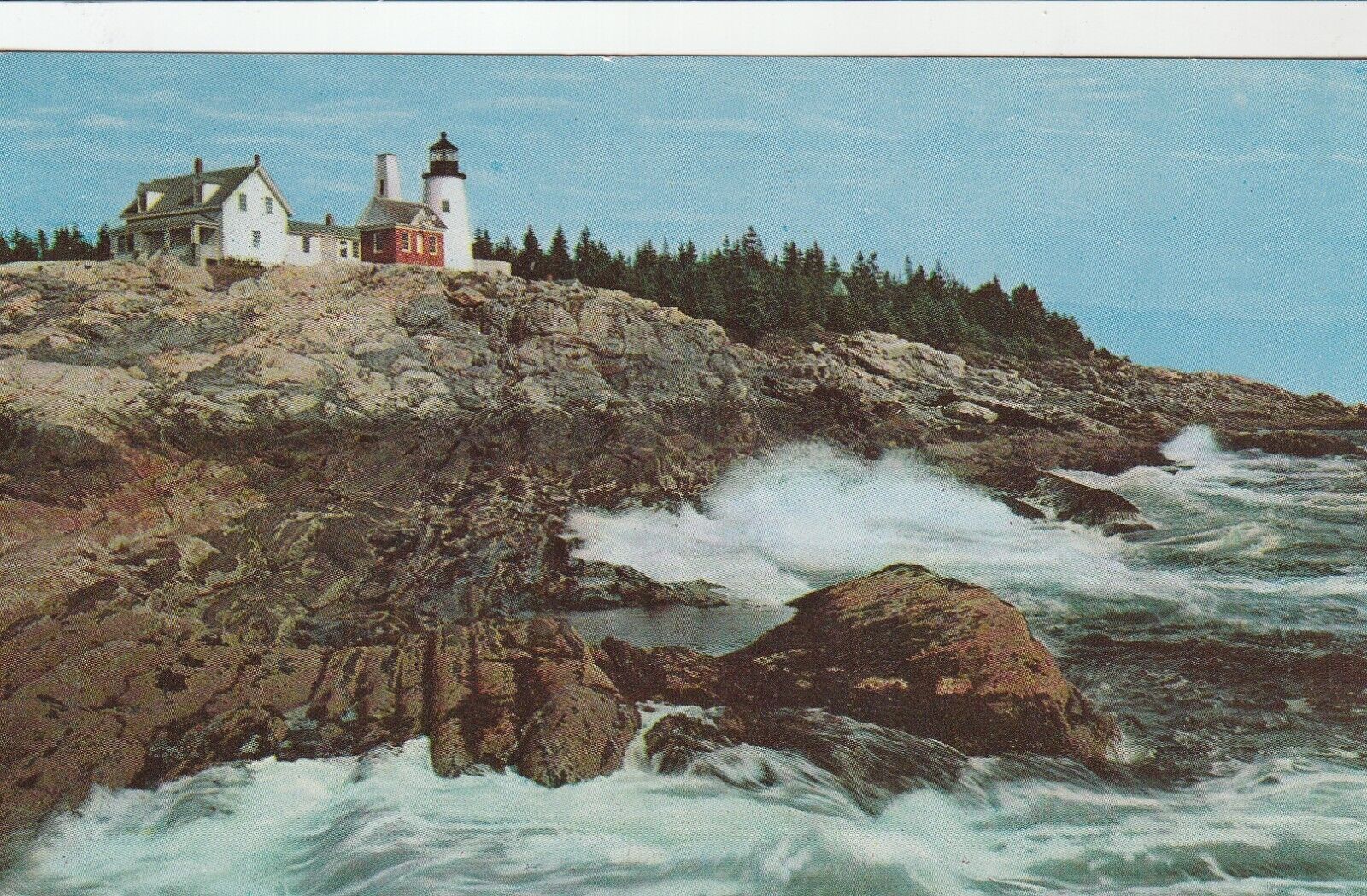 Lighthouse On The Rock Bound Coast Of Maine Postcard