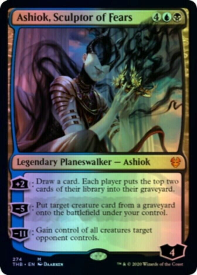 1x FOIL ASHIOK, SCULPTOR OF FEARS - Theros  - MTG - Magic the Gathering