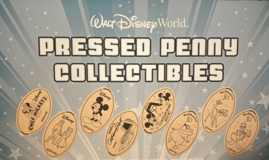 8 Disney 50th Anniversary Contemporary Resort Pressed Penny Set Donald Duck