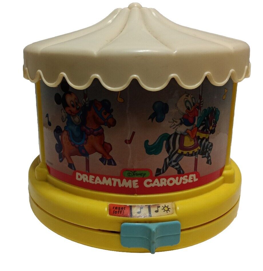 Vintage Disney Dreamtime Music Carousel And Projector UNTESTED for Display/Parts