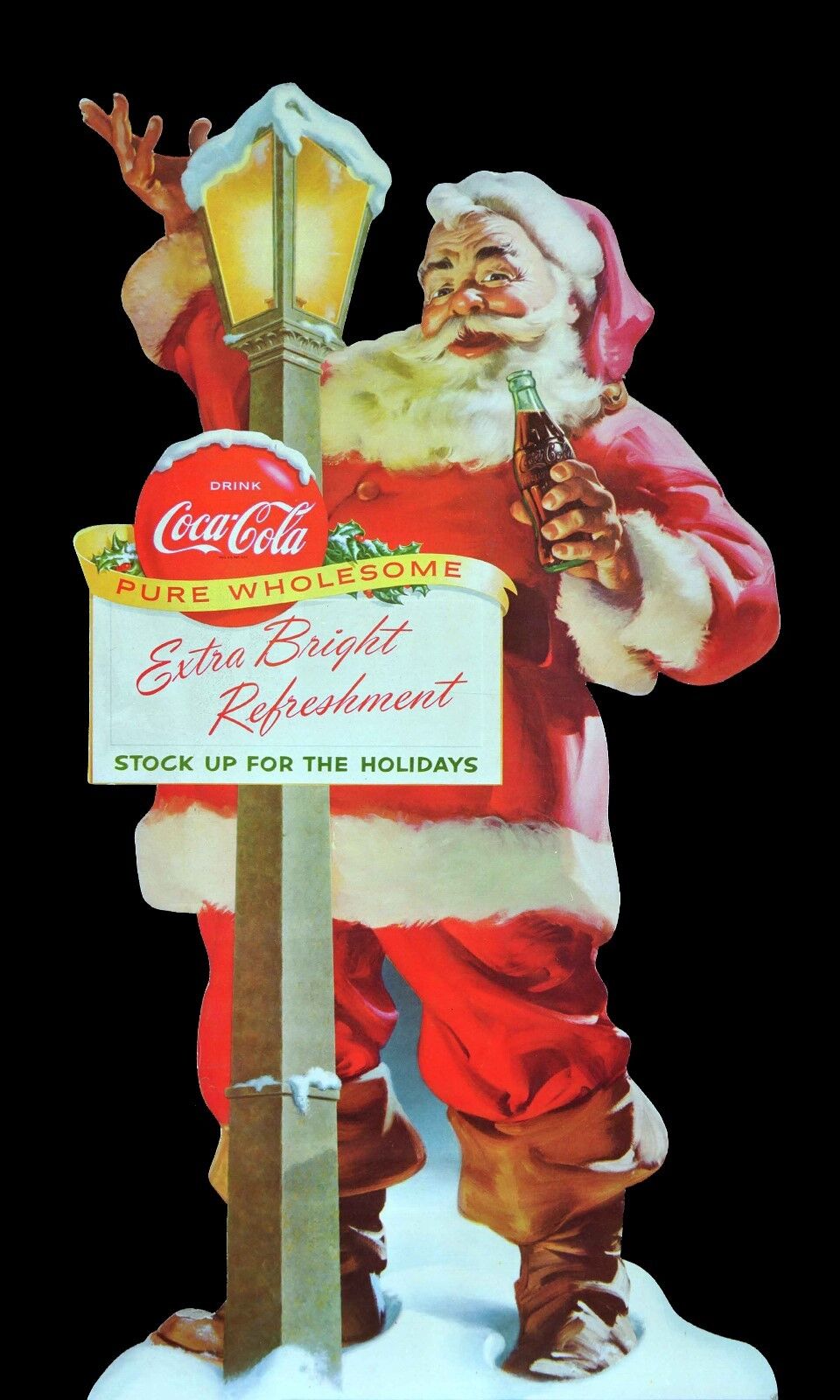 Standing Santa Coca Cola High Quality Metal Magnet 3 x 5 inches 9342