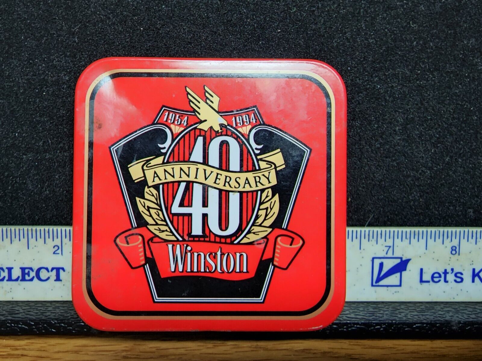 New Winston Cigarettes 40th Anniversary Lighter in Metal Tin Never Used 