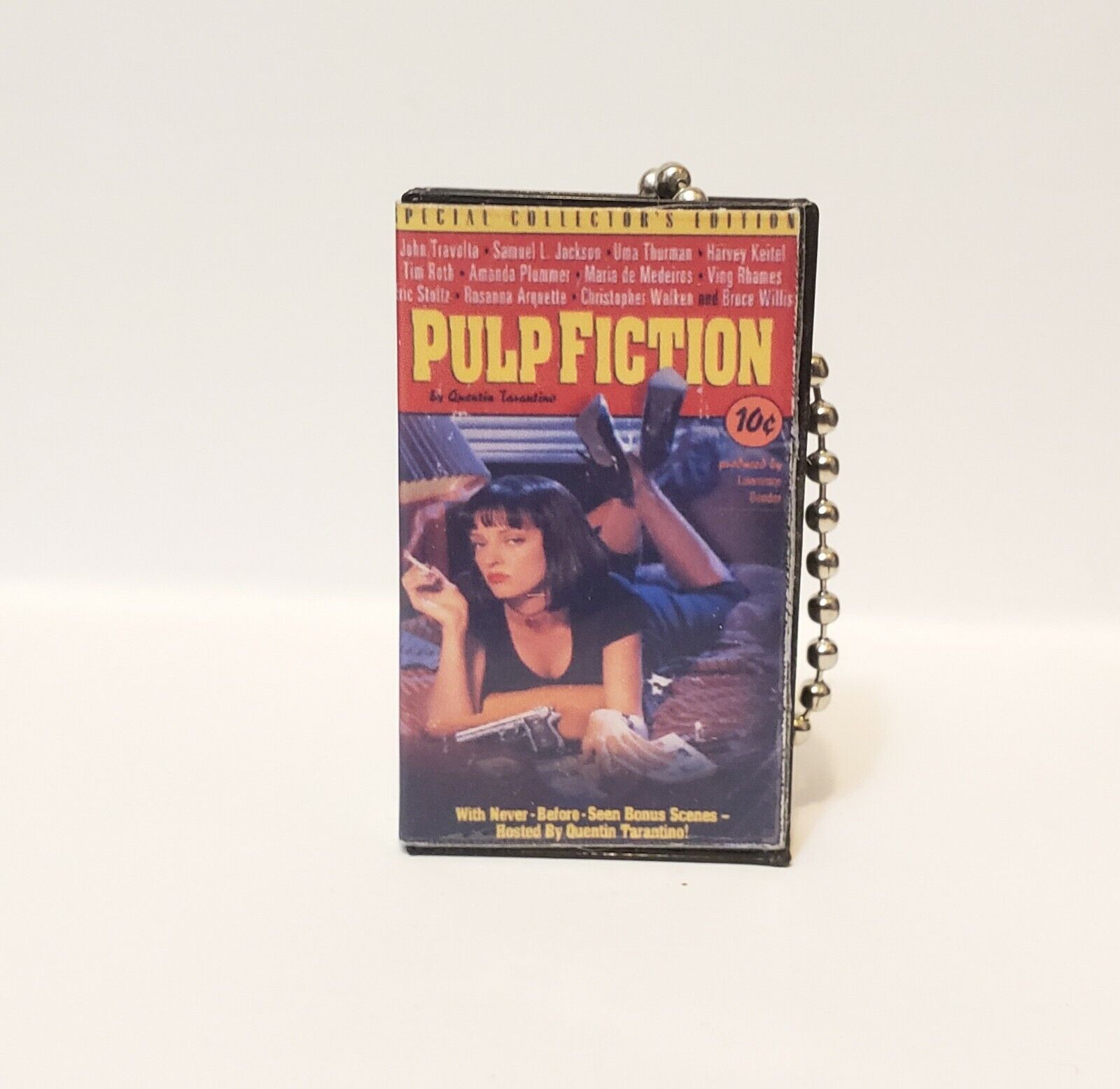 Pulp Fiction 90s VHS  Blu Ray  classic Keychain 