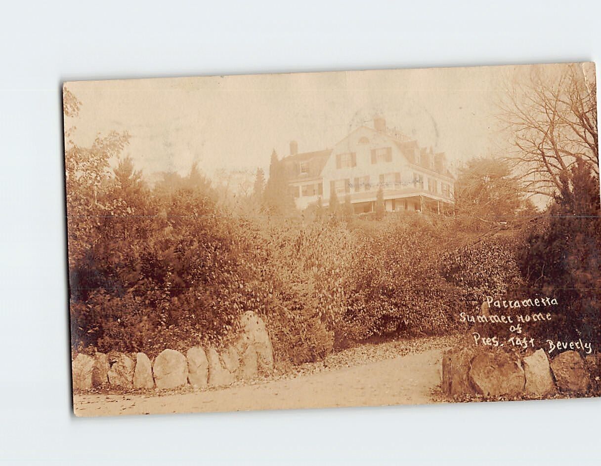 Postcard Parrametta Summer Home of Pres. Taft Beverly Massachusetts USA