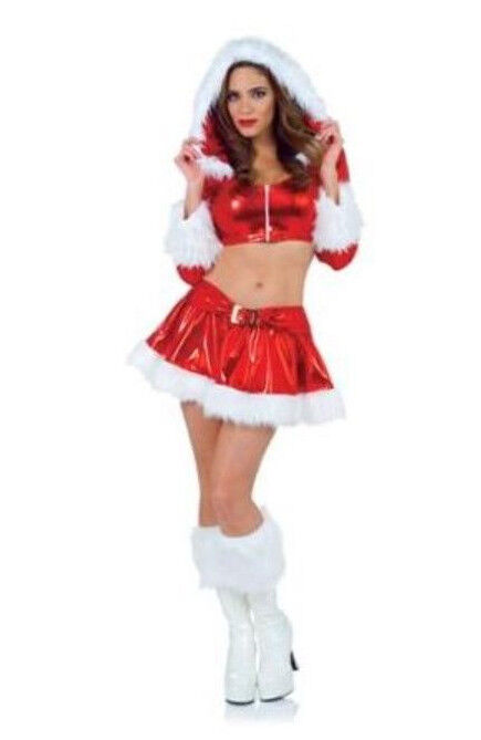 Halloween Cosplay Costume Womens Med Cute Sexy Vixen Santa Christmas Underwraps 