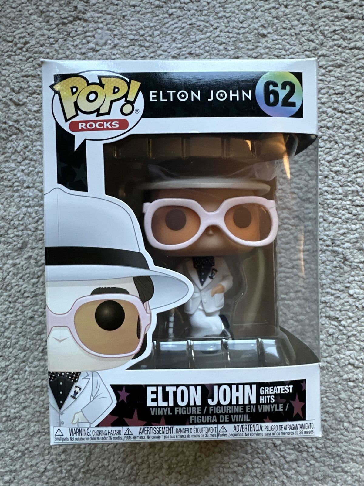 Funko #62 Elton John Greatest Hits White Suit Music Vaulted Rare 