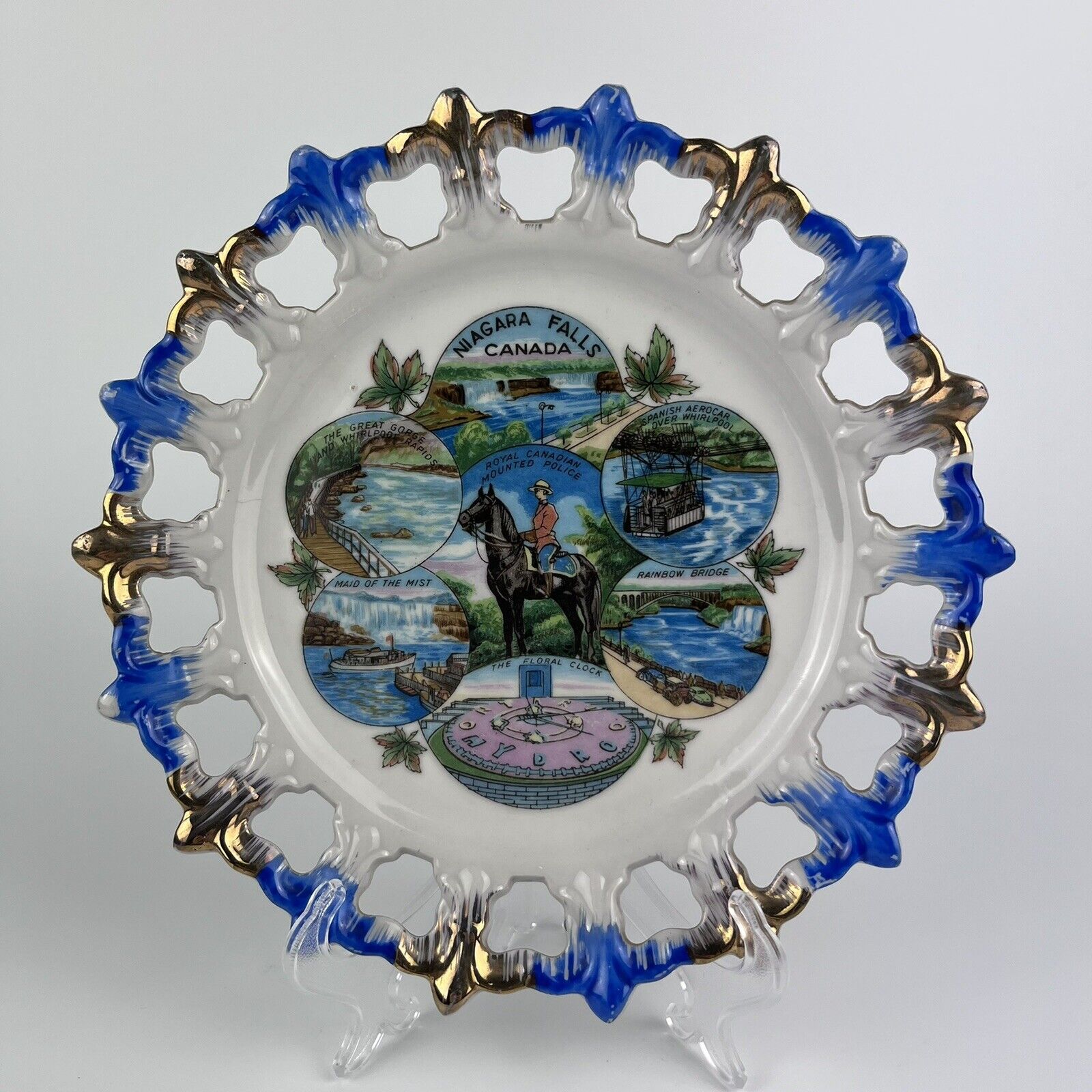 Niagara Falls Ontario Canada Souvenir Collector's Plate by Sigal Brothers Vintag