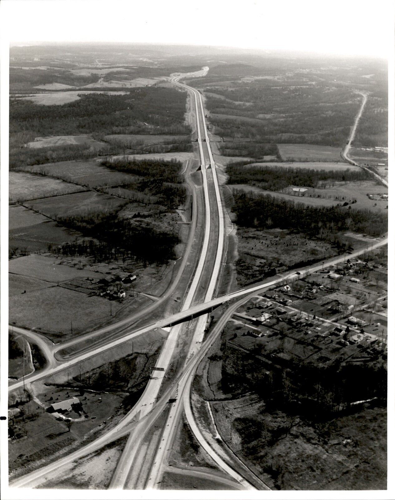 LG23 Original Photo MISSOURI HIGHWAY OVERPASS CONSTRUCTION PROJECT AERIAL VIEW