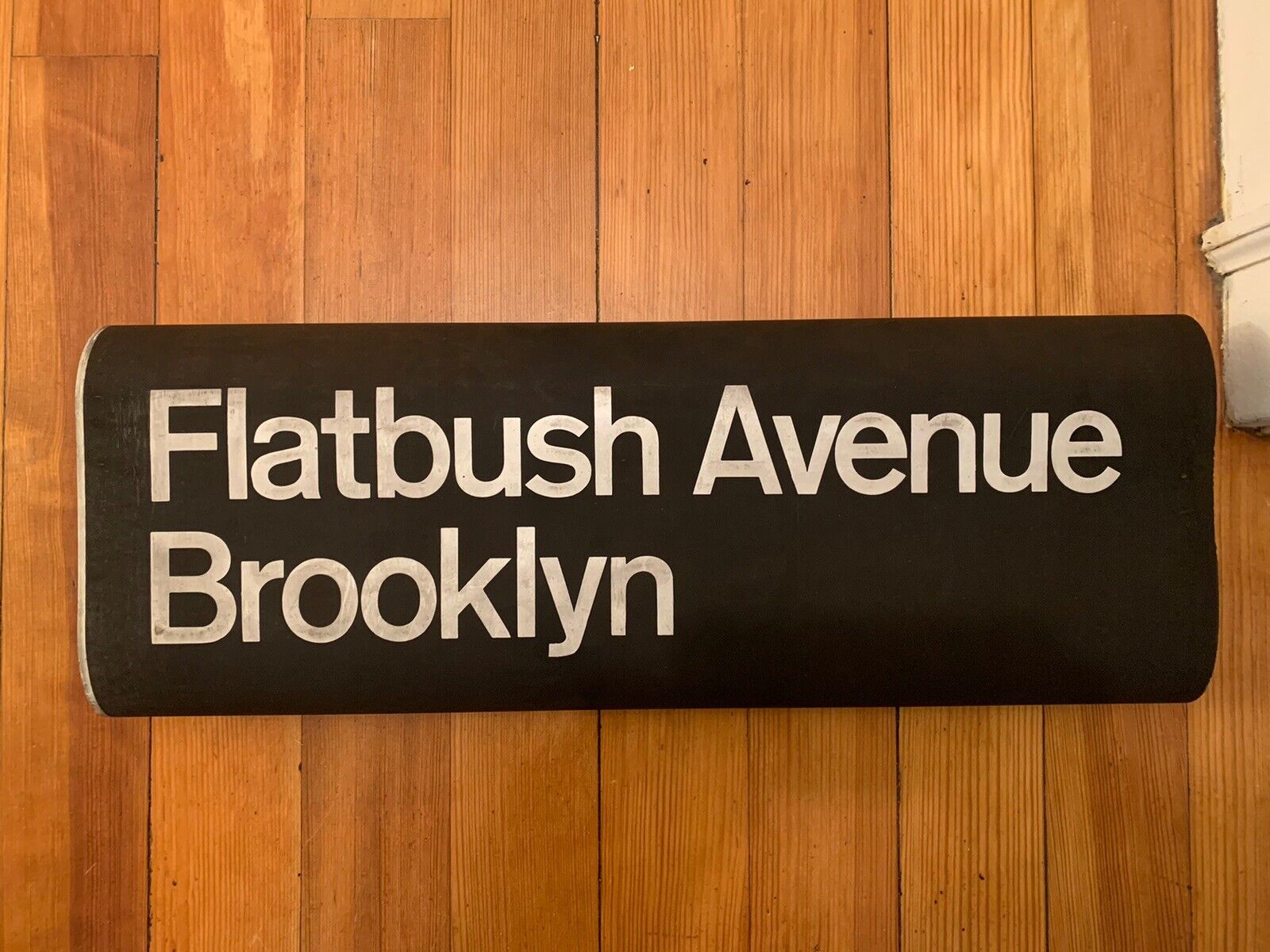 NY NYC SUBWAY ROLL SIGN FLATBUSH AVENUE BROOKLYN ROCKAWAY GIL HODGES MEM. BRIDGE