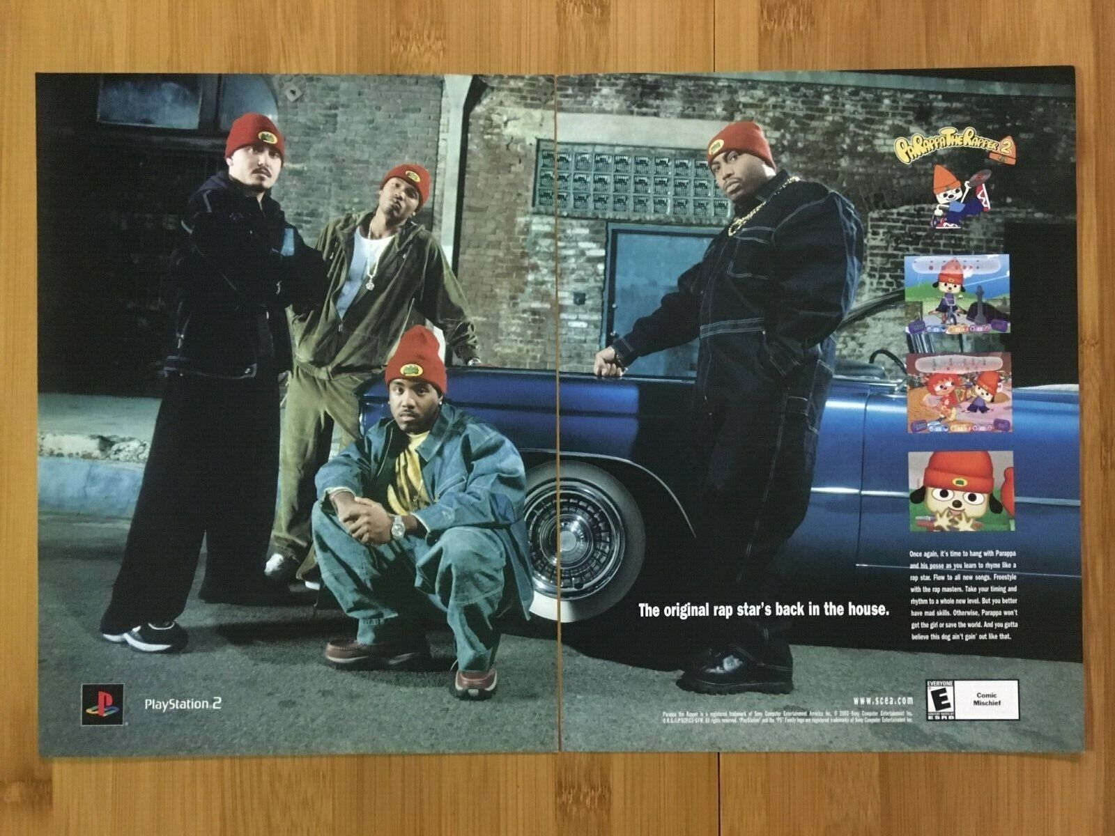 2002 Parappa the Rapper 2 PS2 Playstation 2 Vintage Print Ad/Poster Official Art
