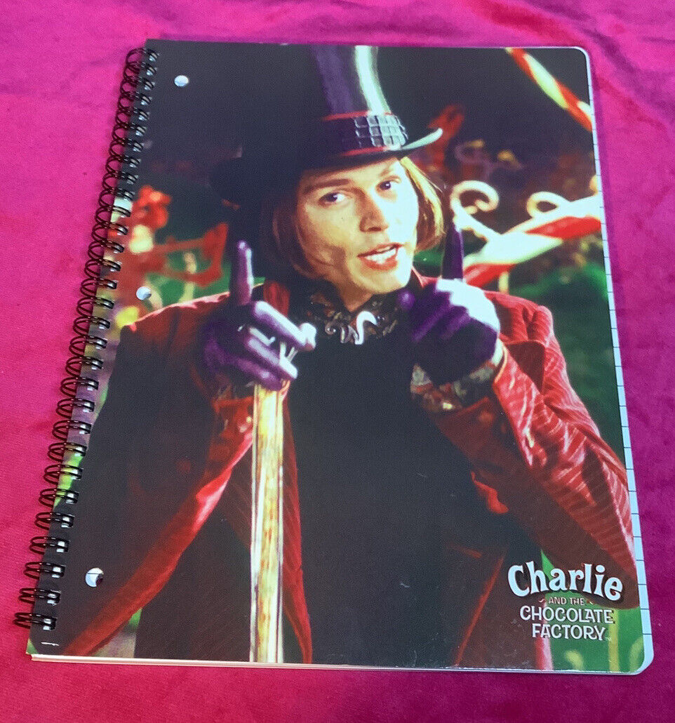 Charlie and the Chocolate Factory Notebook Johnny Depp Willy Wonka