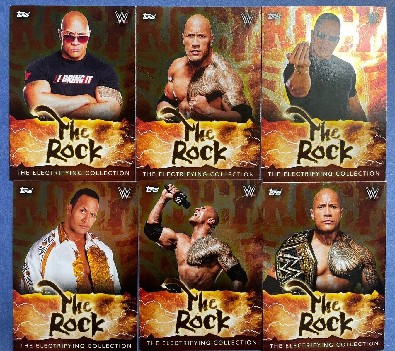 The Rock Electrifying Collection Card Lot Of 6