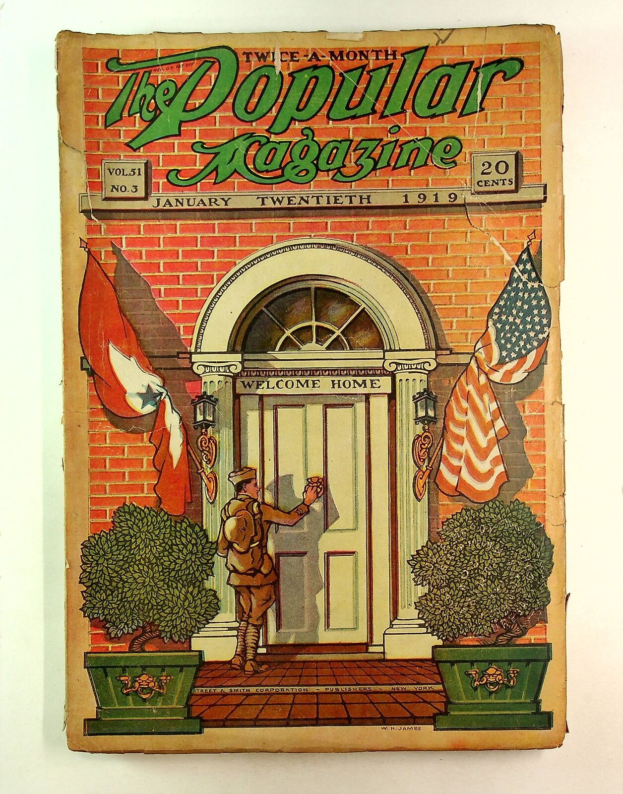 Popular Magazine Pulp Jan 20 1919 Vol. 51 #3 GD