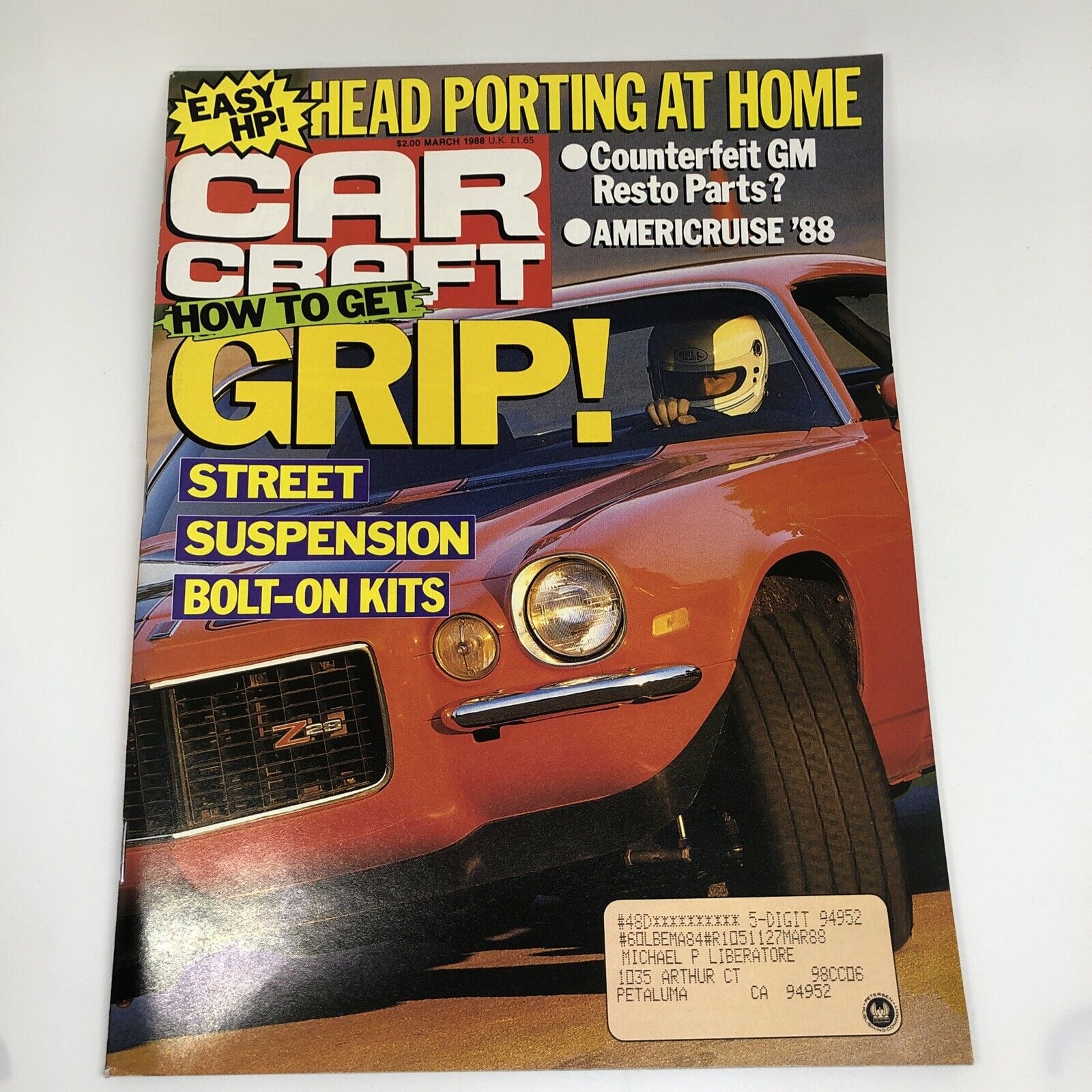 MARCH 1988 CAR CRAFT MAGAZINE HOW TO GET GRIP STREET SUSPENSION BOLT ON KITS