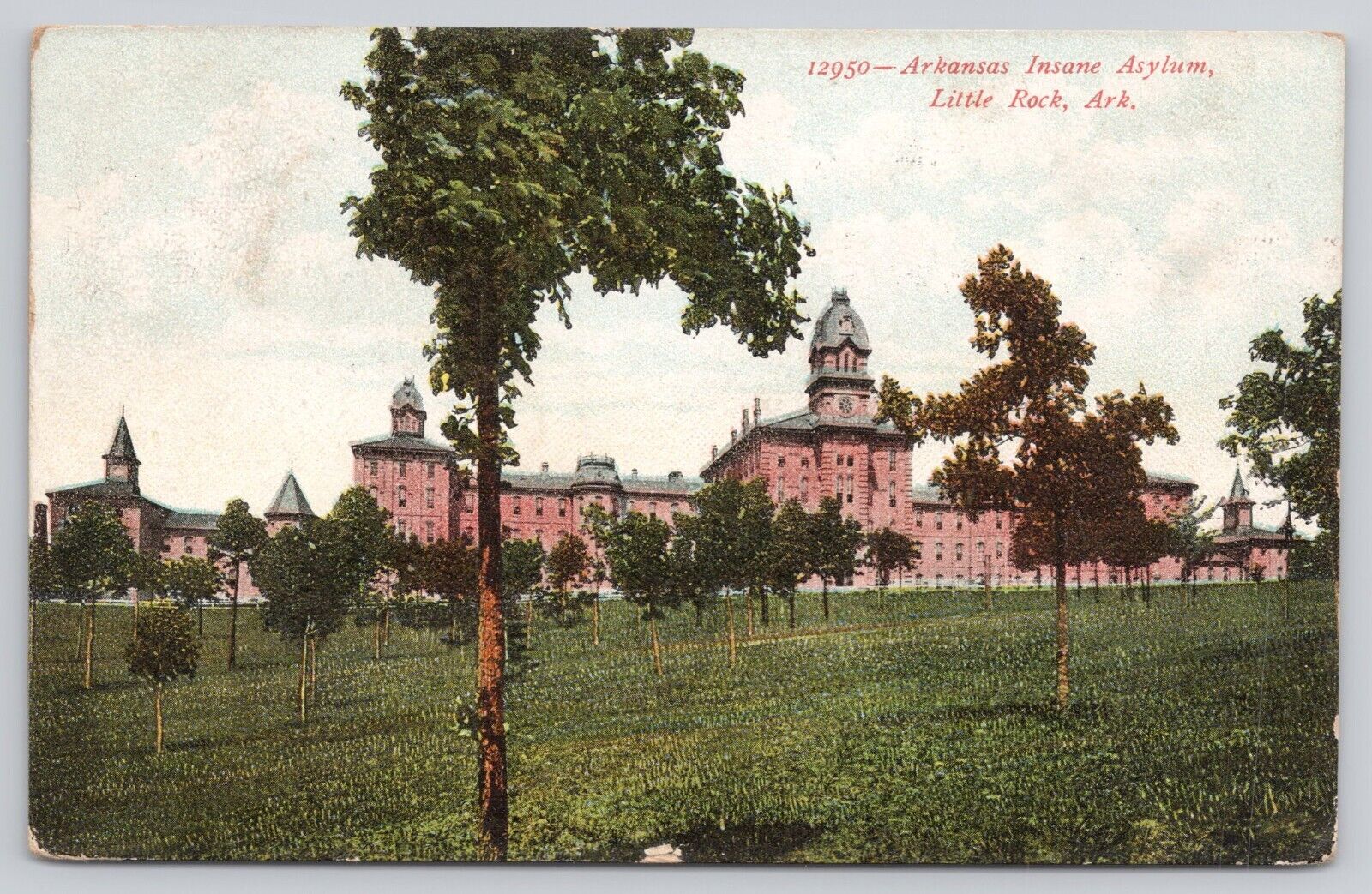 Arkansas Insane Asylum State Hospital Little Rock AR 1908 Antique Postcard