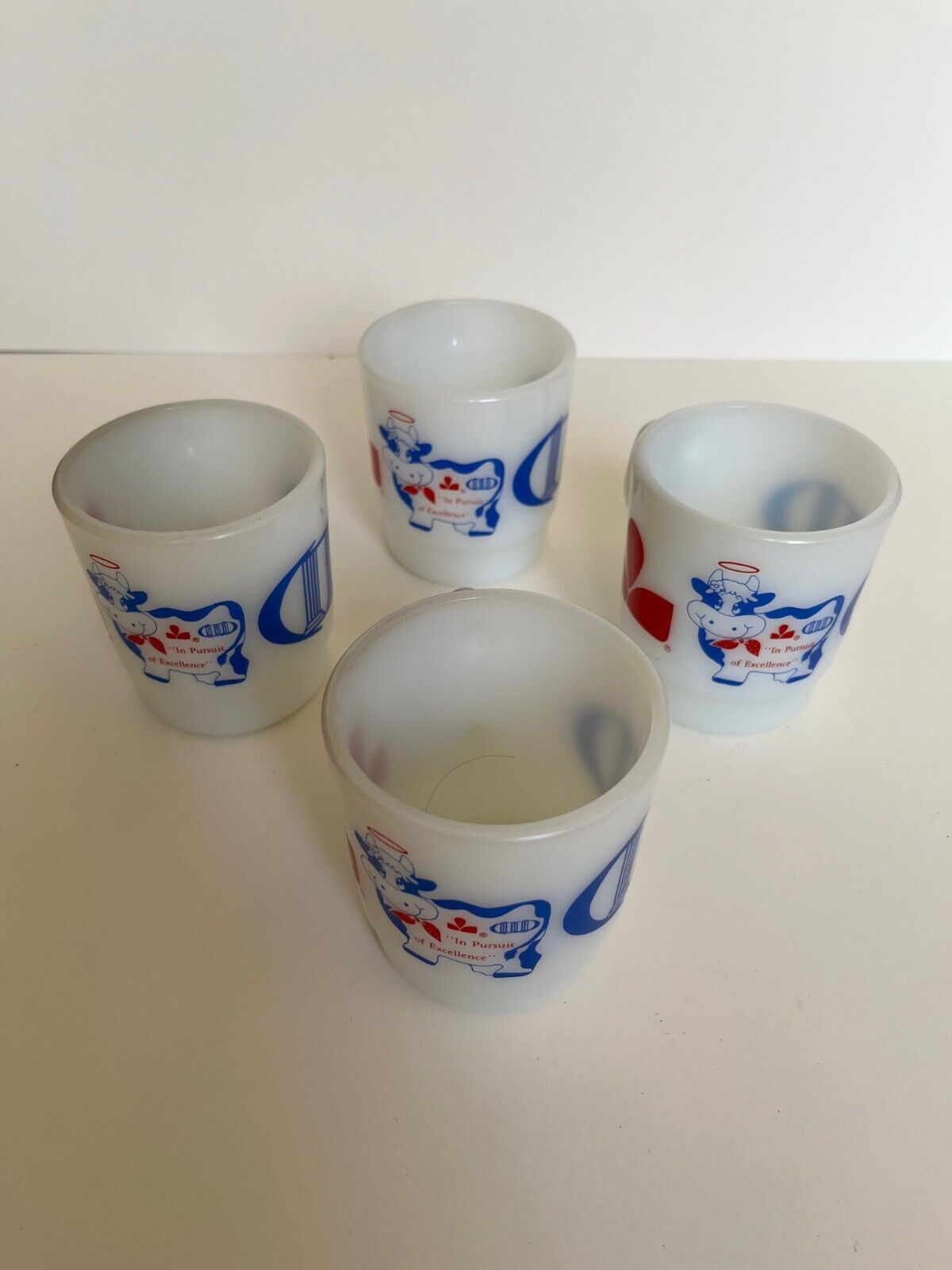 Vintage Termocrisa White Milk Glass Set of 4