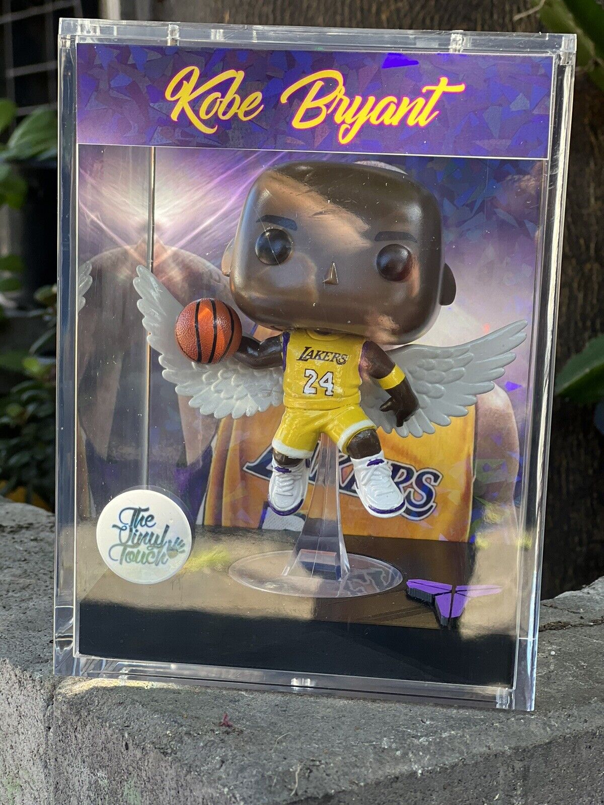 CUSTOM Funko POP NBA Kobe Bryant #24 LA Lakers Yellow Jersey Angel Wings Figure
