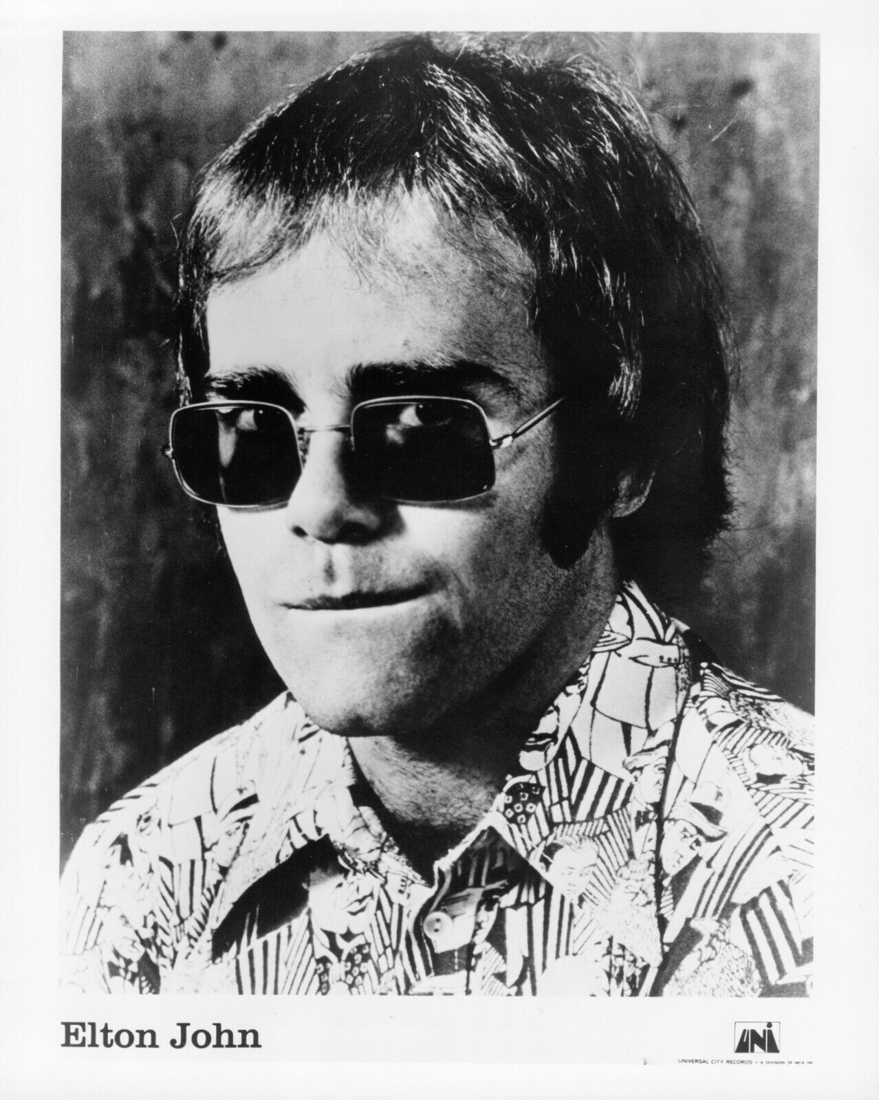 Elton John Original Vintage Universal Records 1970s Promo Photo 8x10 RARE